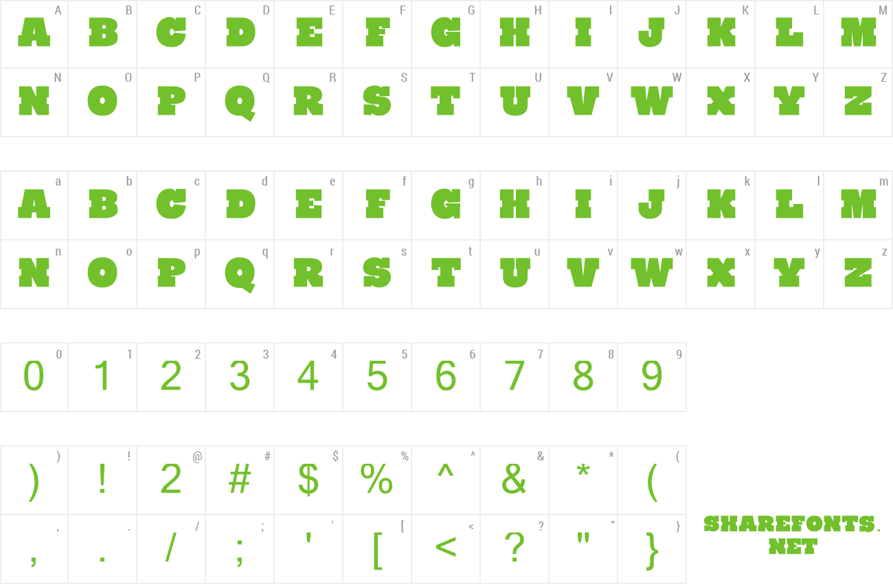 Font Ryno Slab preview